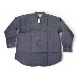 Resistol Double Shirt Men’s 3XL Rawlins Black Denim Pearl Snap Western NWT NEW